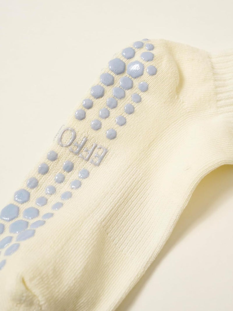 Shapes Studio Crew Half Calf Grip Socks, Cutest Fruits Pilates Socks, Ruffle socks, Non-Slip, Barre Yoga Fitness - Image 4